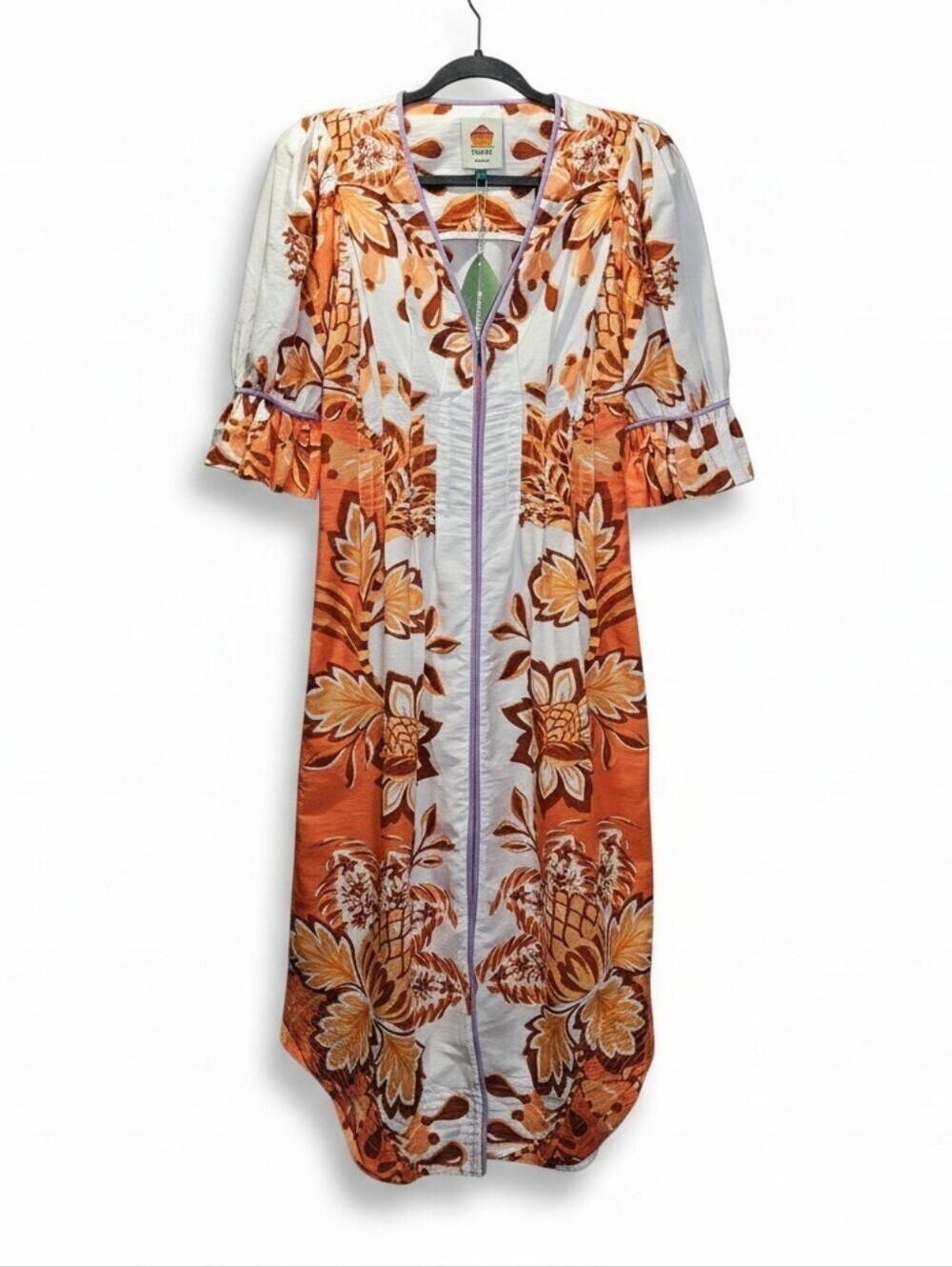 FARM RIO Aura Floral Tropical Summer Midi Dress